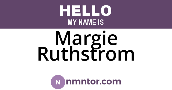 Margie Ruthstrom