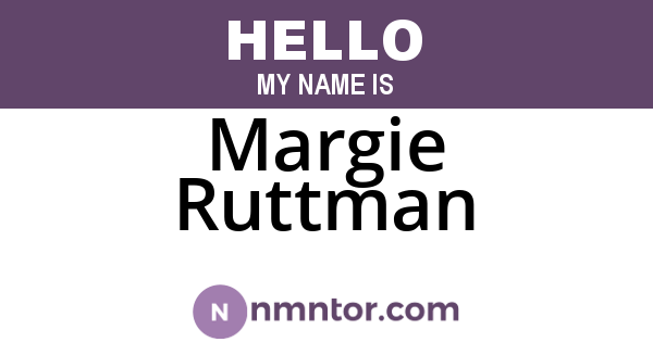 Margie Ruttman