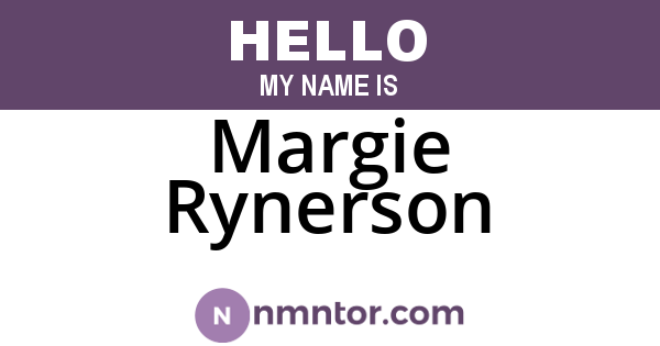 Margie Rynerson