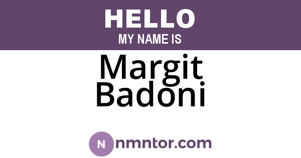 Margit Badoni