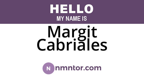 Margit Cabriales