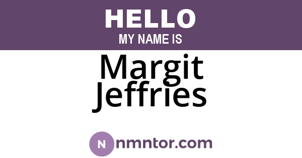 Margit Jeffries