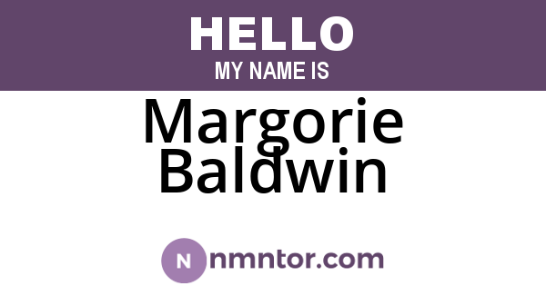Margorie Baldwin