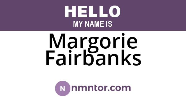 Margorie Fairbanks