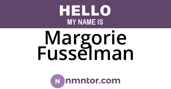 Margorie Fusselman