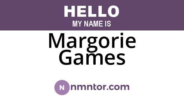 Margorie Games