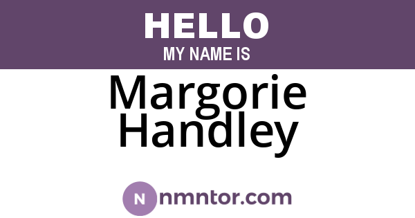 Margorie Handley