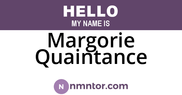 Margorie Quaintance