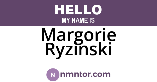 Margorie Ryzinski