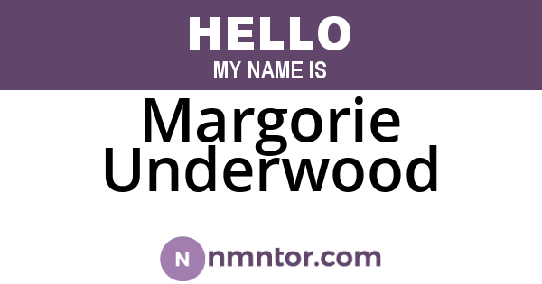 Margorie Underwood