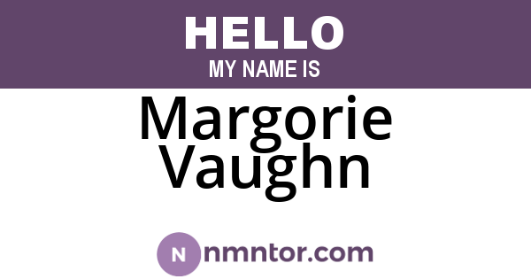 Margorie Vaughn
