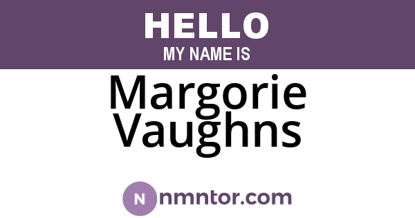 Margorie Vaughns