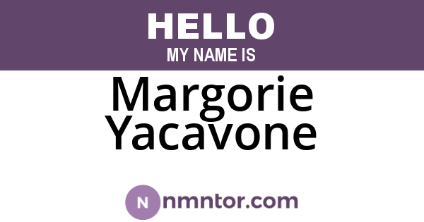 Margorie Yacavone