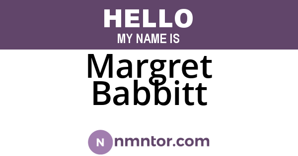 Margret Babbitt