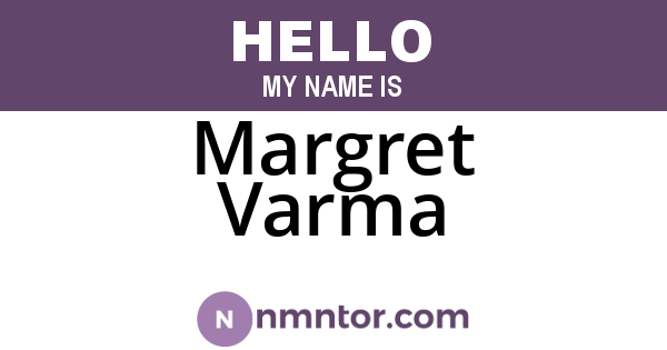 Margret Varma