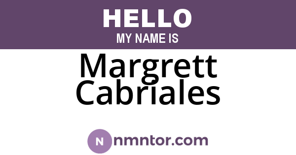 Margrett Cabriales