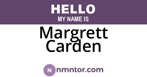 Margrett Carden