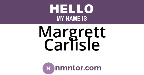 Margrett Carlisle