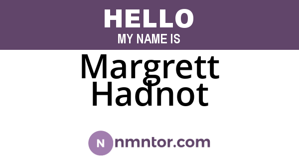 Margrett Hadnot
