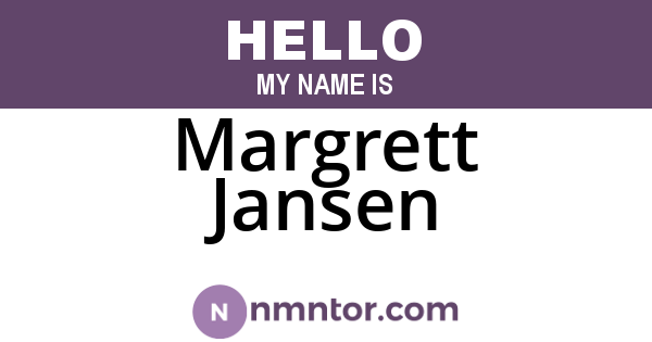 Margrett Jansen