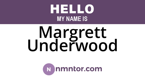 Margrett Underwood