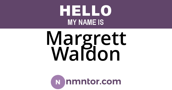 Margrett Waldon
