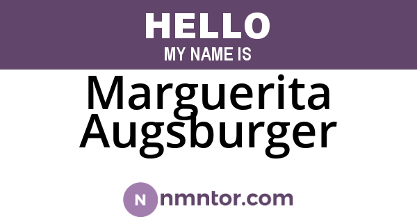 Marguerita Augsburger