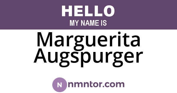 Marguerita Augspurger