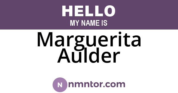 Marguerita Aulder