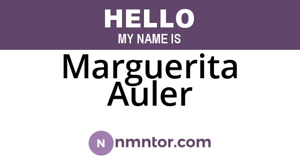 Marguerita Auler
