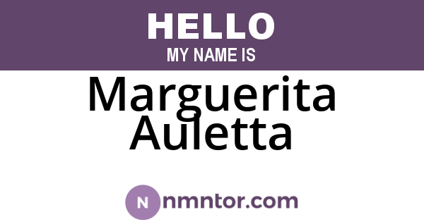 Marguerita Auletta