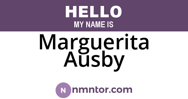 Marguerita Ausby