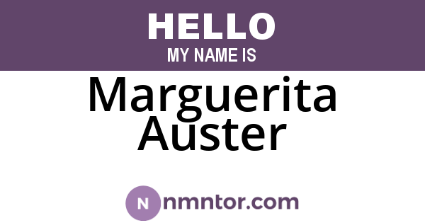 Marguerita Auster