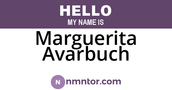 Marguerita Avarbuch