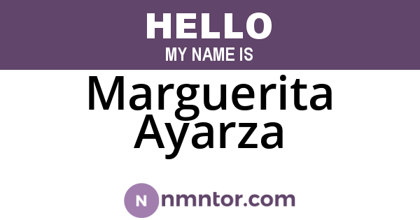 Marguerita Ayarza