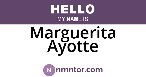 Marguerita Ayotte