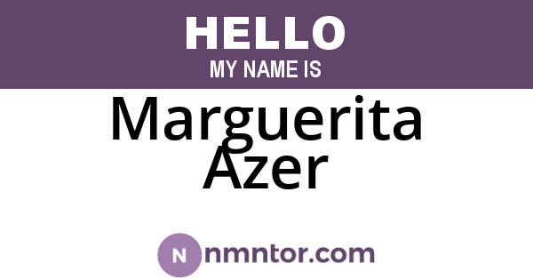 Marguerita Azer