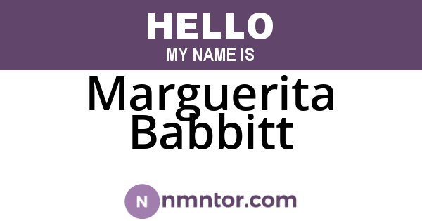 Marguerita Babbitt