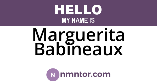 Marguerita Babineaux