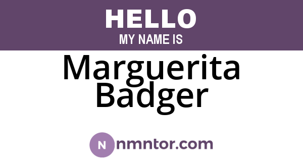 Marguerita Badger