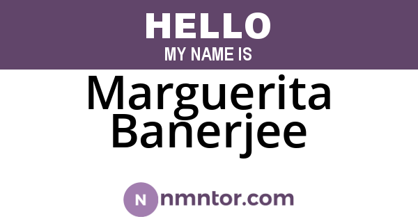 Marguerita Banerjee