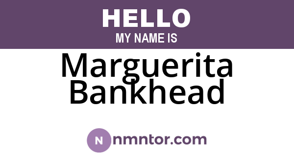 Marguerita Bankhead
