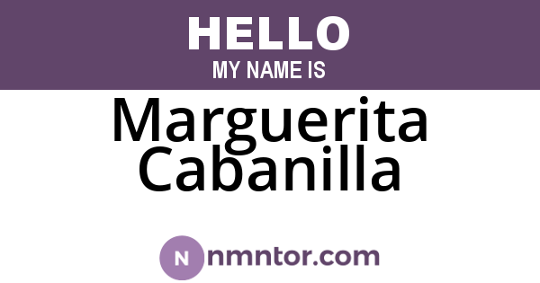 Marguerita Cabanilla