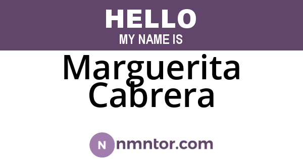 Marguerita Cabrera