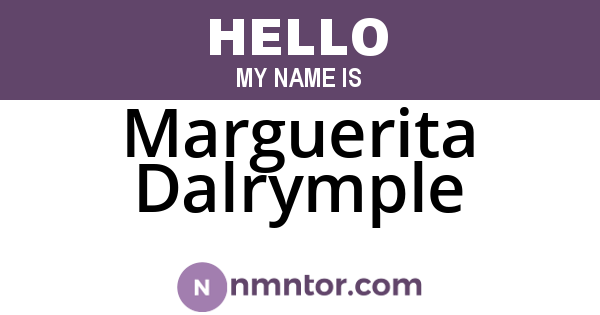 Marguerita Dalrymple
