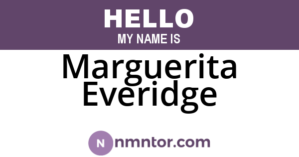 Marguerita Everidge