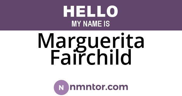 Marguerita Fairchild