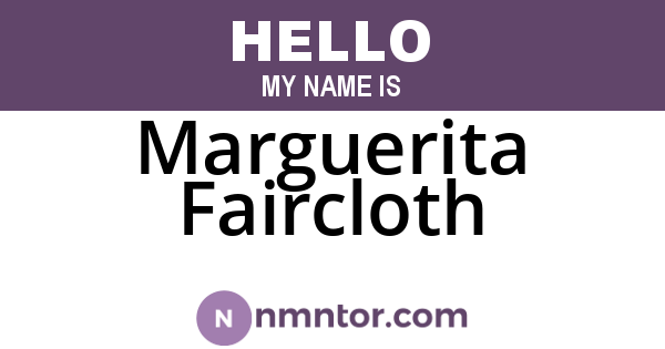 Marguerita Faircloth