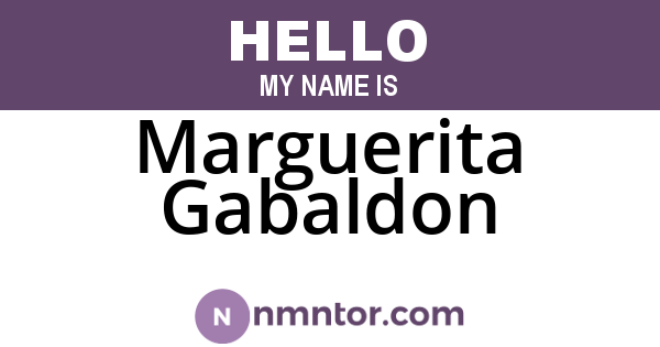 Marguerita Gabaldon