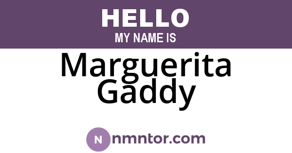 Marguerita Gaddy